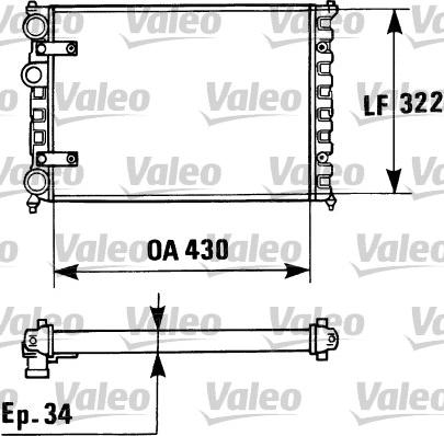 Valeo 730946 - Радиатор, охлаждение двигателя autospares.lv