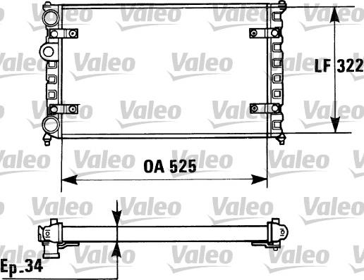 Valeo 730947 - Радиатор, охлаждение двигателя autospares.lv