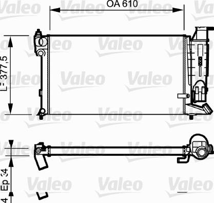 Valeo 730984 - Радиатор, охлаждение двигателя autospares.lv