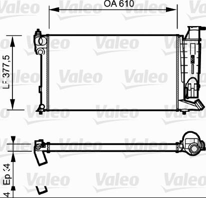 Valeo 730985 - Радиатор, охлаждение двигателя autospares.lv