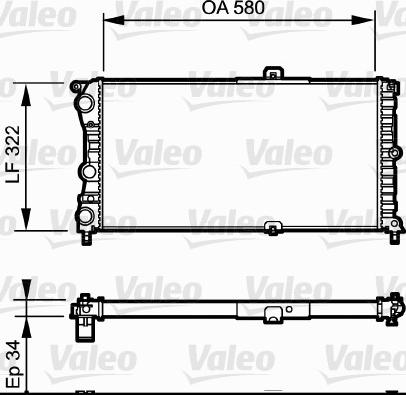 Valeo 730980 - Радиатор, охлаждение двигателя autospares.lv