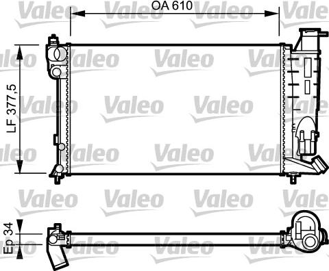 Valeo 730983 - Радиатор, охлаждение двигателя autospares.lv