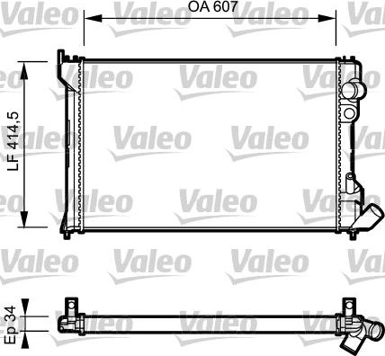 Valeo 730982 - Радиатор, охлаждение двигателя autospares.lv