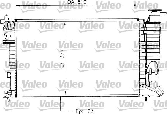 Valeo 730927 - Радиатор, охлаждение двигателя autospares.lv