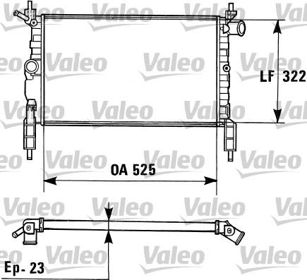 Valeo 730975 - Радиатор, охлаждение двигателя autospares.lv