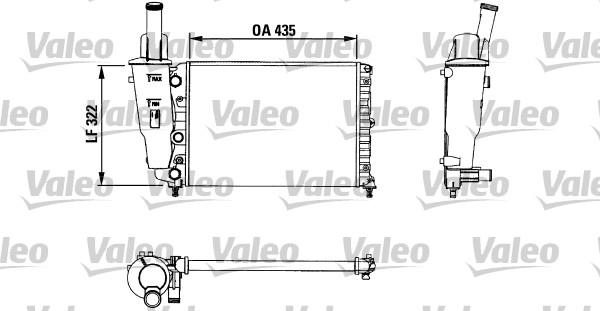 Valeo 730976 - Радиатор, охлаждение двигателя autospares.lv