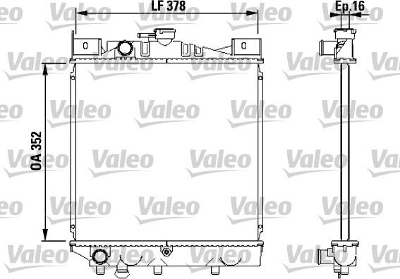 Valeo 730456 - Радиатор, охлаждение двигателя autospares.lv