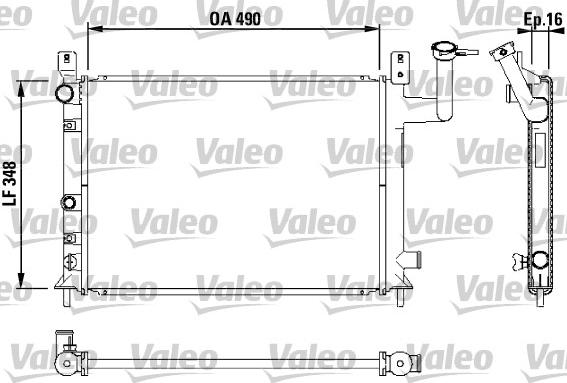 Valeo 730404 - Радиатор, охлаждение двигателя autospares.lv