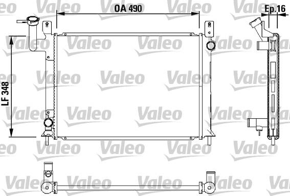 Valeo 730406 - Радиатор, охлаждение двигателя autospares.lv