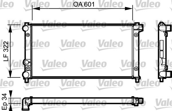 Valeo 730542 - Радиатор, охлаждение двигателя autospares.lv