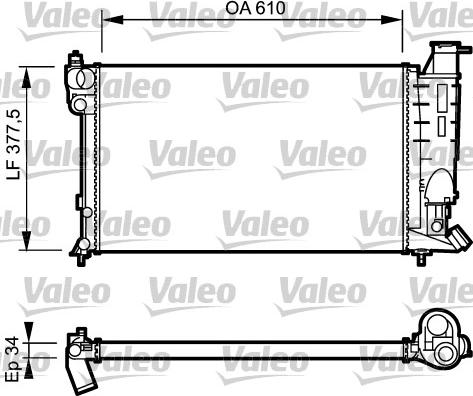 Valeo 730508 - Радиатор, охлаждение двигателя autospares.lv