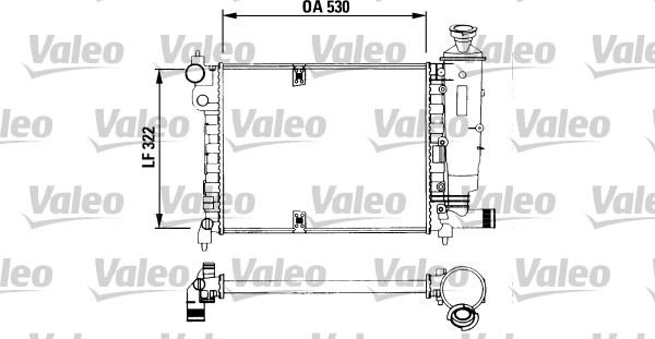 Valeo 730515 - Радиатор, охлаждение двигателя autospares.lv