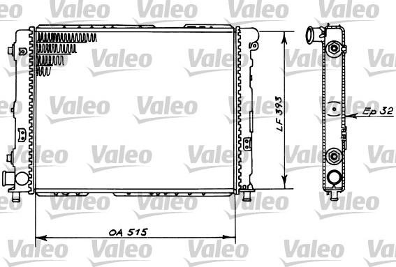 Valeo 730537 - Радиатор, охлаждение двигателя autospares.lv