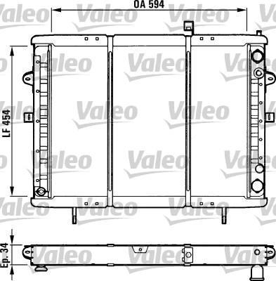 Valeo 730668 - Радиатор, охлаждение двигателя autospares.lv