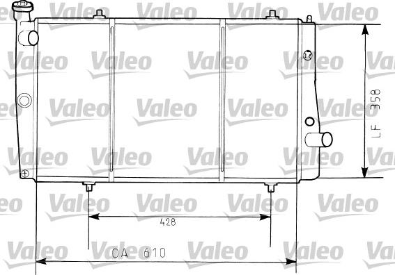 Valeo 730634 - Радиатор, охлаждение двигателя autospares.lv