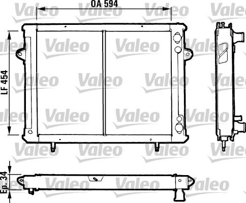 Valeo 730627 - Радиатор, охлаждение двигателя autospares.lv