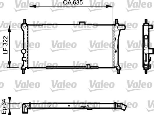 Valeo 730125 - Радиатор, охлаждение двигателя autospares.lv