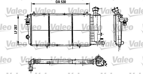 Valeo 730896 - Радиатор, охлаждение двигателя autospares.lv