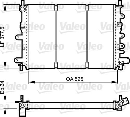 Valeo 730858 - Радиатор, охлаждение двигателя autospares.lv