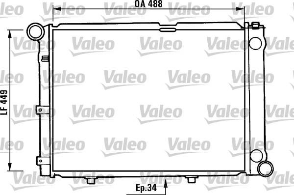 Valeo 730343 - Радиатор, охлаждение двигателя autospares.lv