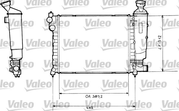 Valeo 730366 - Радиатор, охлаждение двигателя autospares.lv