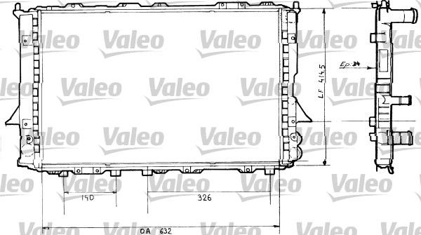 Valeo 730362 - Радиатор, охлаждение двигателя autospares.lv