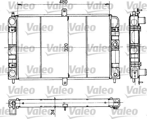 Valeo 730317 - Радиатор, охлаждение двигателя autospares.lv