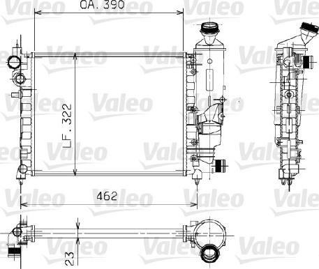 Valeo 730372 - Радиатор, охлаждение двигателя autospares.lv