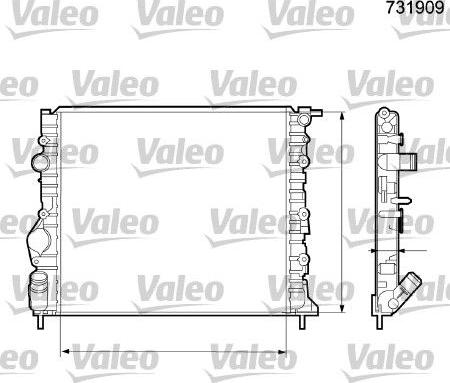 Valeo 731909 - Радиатор, охлаждение двигателя autospares.lv