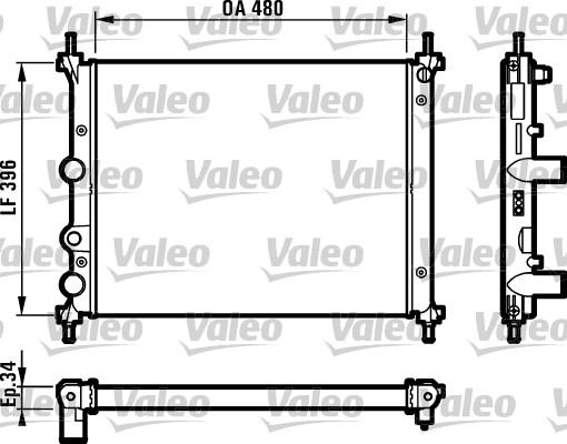 Valeo 731981 - Радиатор, охлаждение двигателя autospares.lv