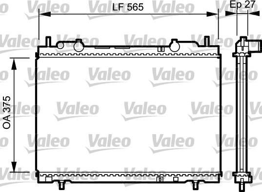 Valeo 731973 - Радиатор, охлаждение двигателя autospares.lv