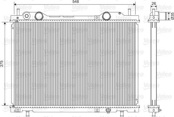 Valeo 731972 - Радиатор, охлаждение двигателя autospares.lv