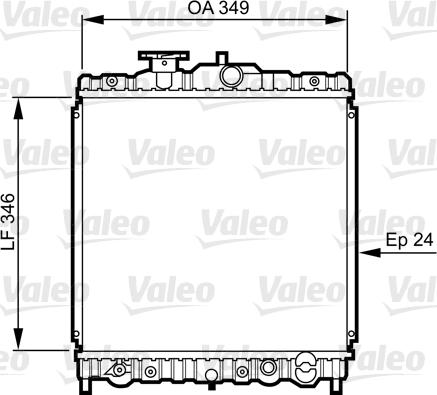 Valeo 731458 - Радиатор, охлаждение двигателя autospares.lv