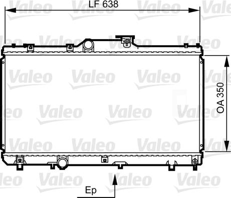 Valeo 731464 - Радиатор, охлаждение двигателя autospares.lv