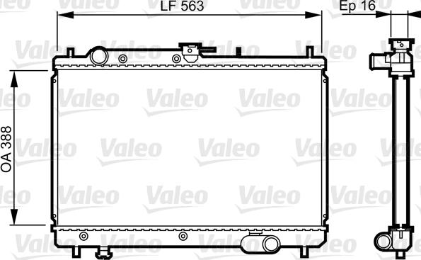 Valeo 731461 - Радиатор, охлаждение двигателя autospares.lv