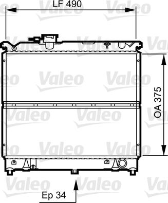 Valeo 731463 - Радиатор, охлаждение двигателя autospares.lv