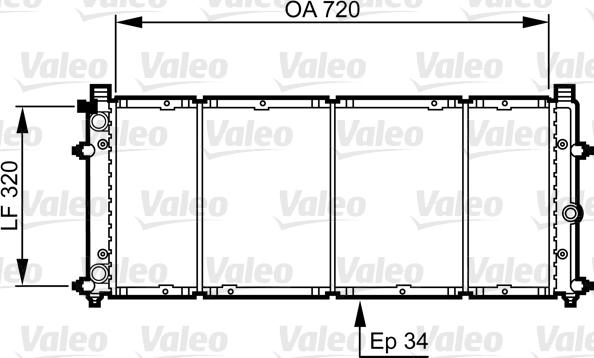 Valeo 731411 - Радиатор, охлаждение двигателя autospares.lv