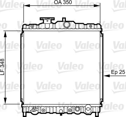 Valeo 731474 - Радиатор, охлаждение двигателя autospares.lv