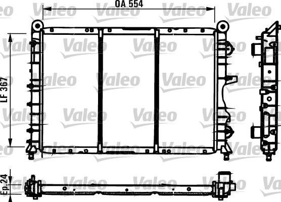 Valeo 731590 - Радиатор, охлаждение двигателя autospares.lv