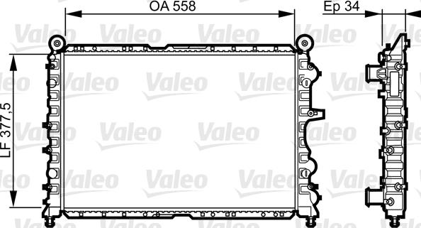 Valeo 731592 - Радиатор, охлаждение двигателя autospares.lv