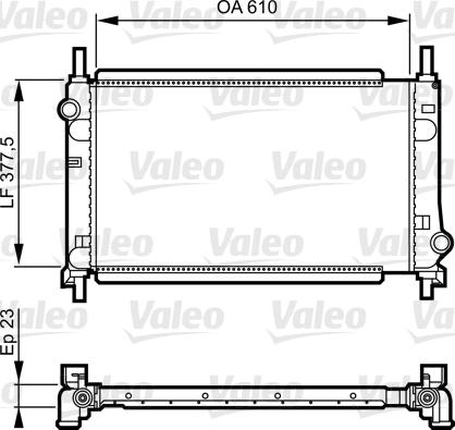 Valeo 731550 - Радиатор, охлаждение двигателя autospares.lv