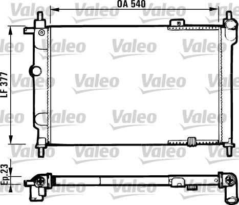 Valeo 731551 - Радиатор, охлаждение двигателя autospares.lv