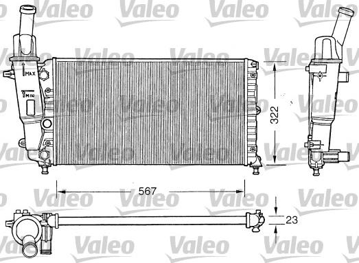 Valeo 731558 - Радиатор, охлаждение двигателя autospares.lv