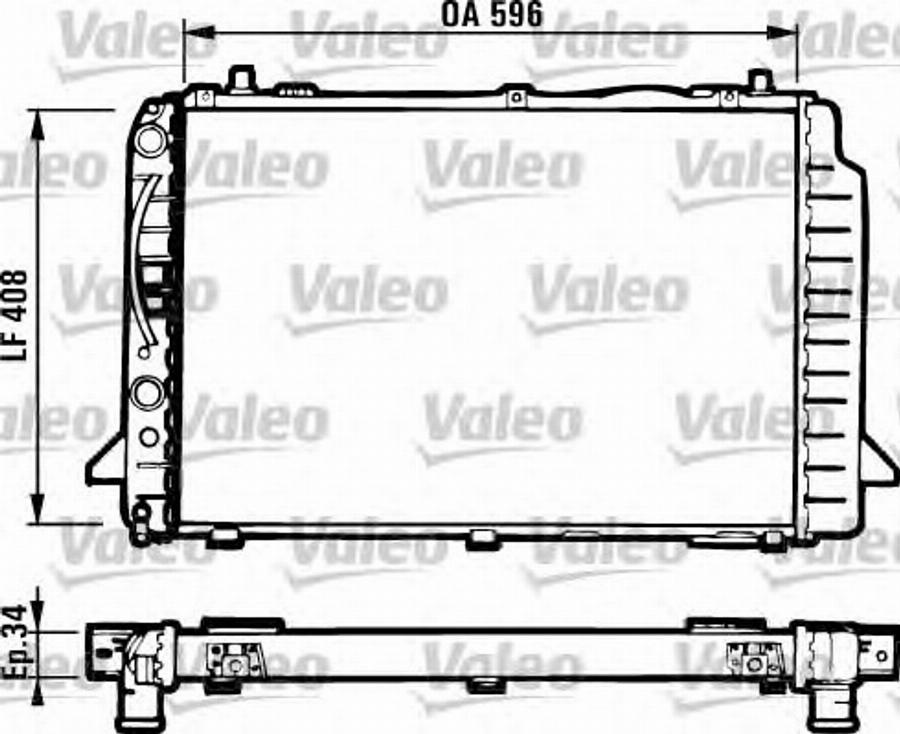 Valeo 731502 - Радиатор, охлаждение двигателя autospares.lv