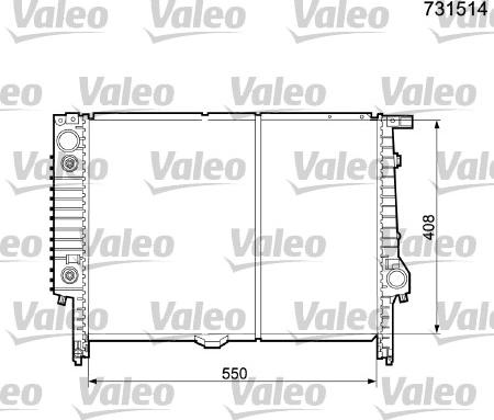 Valeo 731514 - Радиатор, охлаждение двигателя autospares.lv