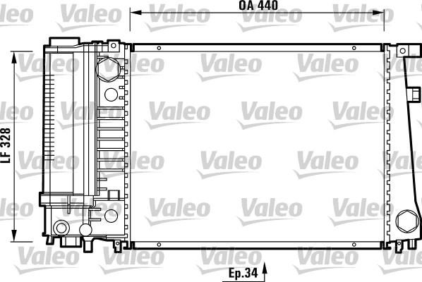Valeo 731510 - Радиатор, охлаждение двигателя autospares.lv