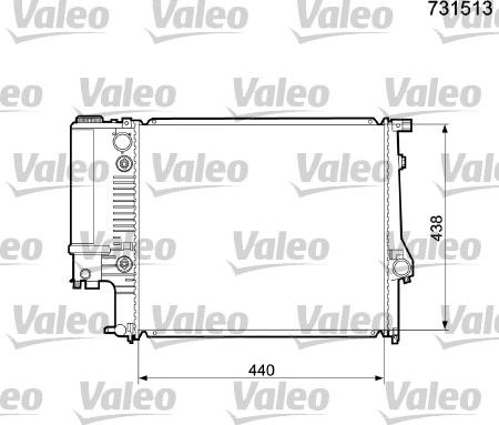 Valeo 731513 - Радиатор, охлаждение двигателя autospares.lv