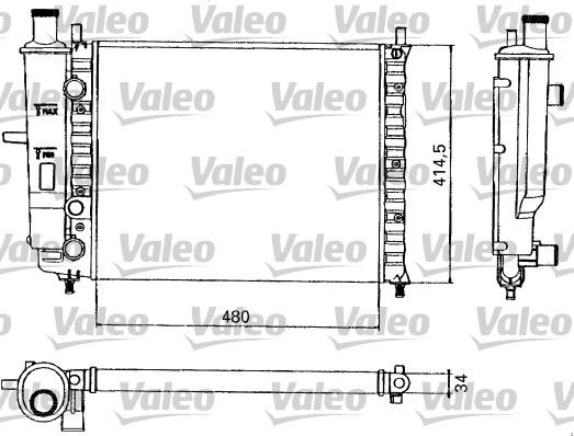 Valeo 731582 - Радиатор, охлаждение двигателя autospares.lv