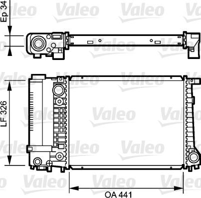 Valeo 731520 - Радиатор, охлаждение двигателя autospares.lv