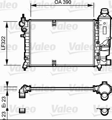 Valeo 731528 - Радиатор, охлаждение двигателя autospares.lv